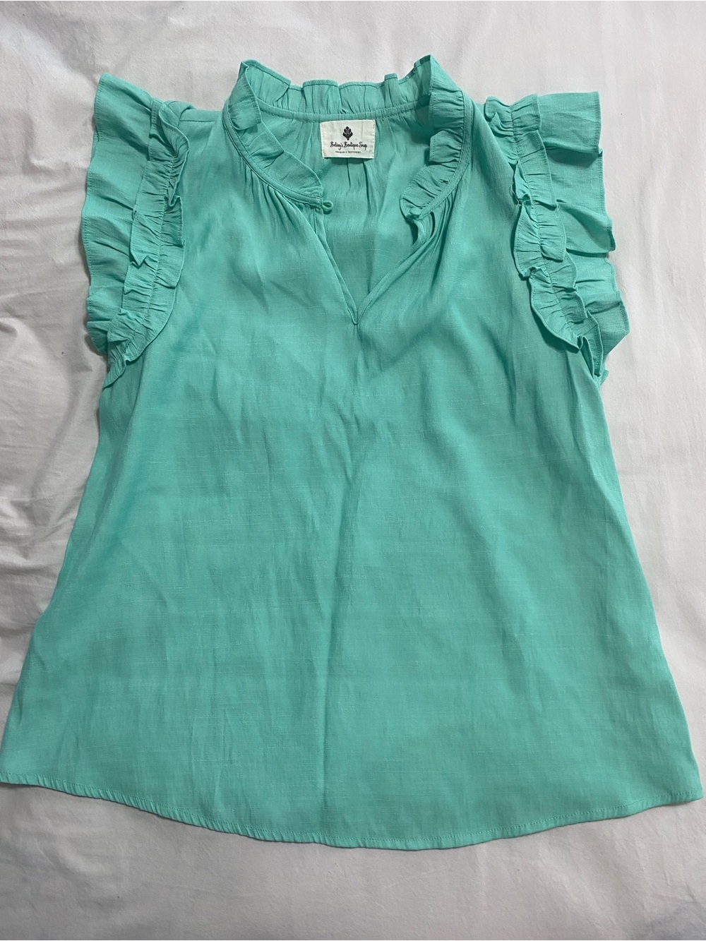 Ruffle Sleeve Mint Camisole by Lilly Pulitzer
